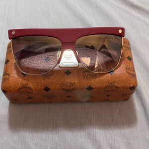 MCM Red Shield Sunglasses with Gradient Lenses